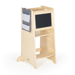 Gato learning tower for toddlers - natural wood