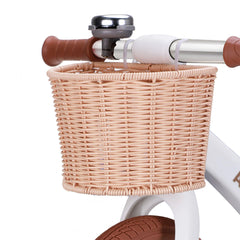 Kids bike with basket in white colour