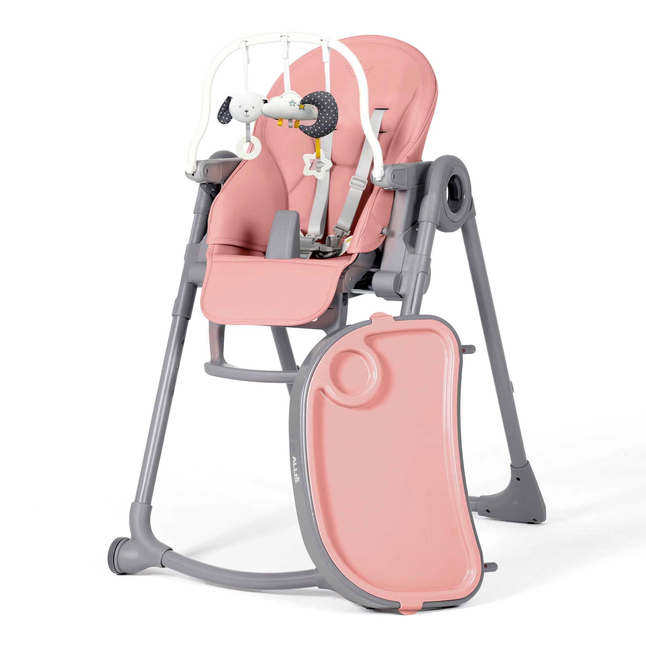 Lola Baby Extendable Highchair Pink