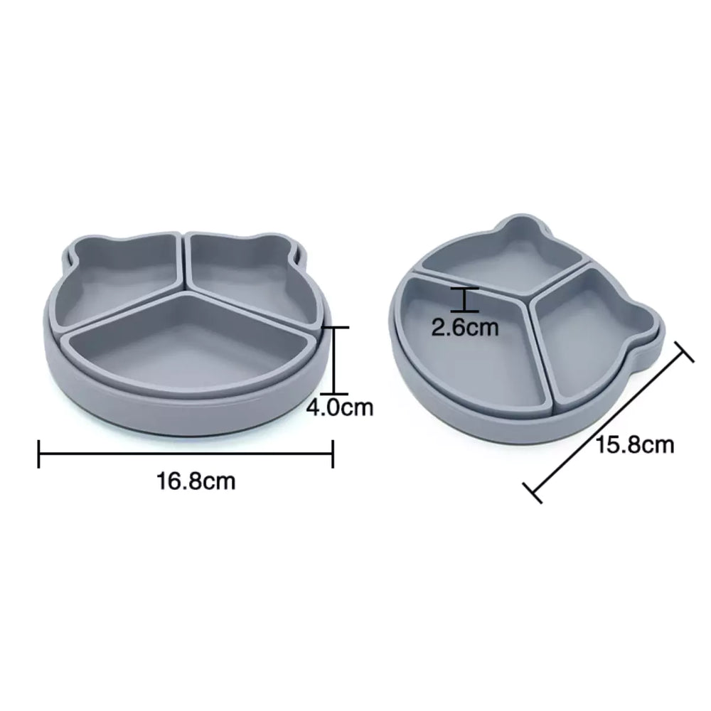 4-in-1 Silicone Divider Plate Set Dimensions
