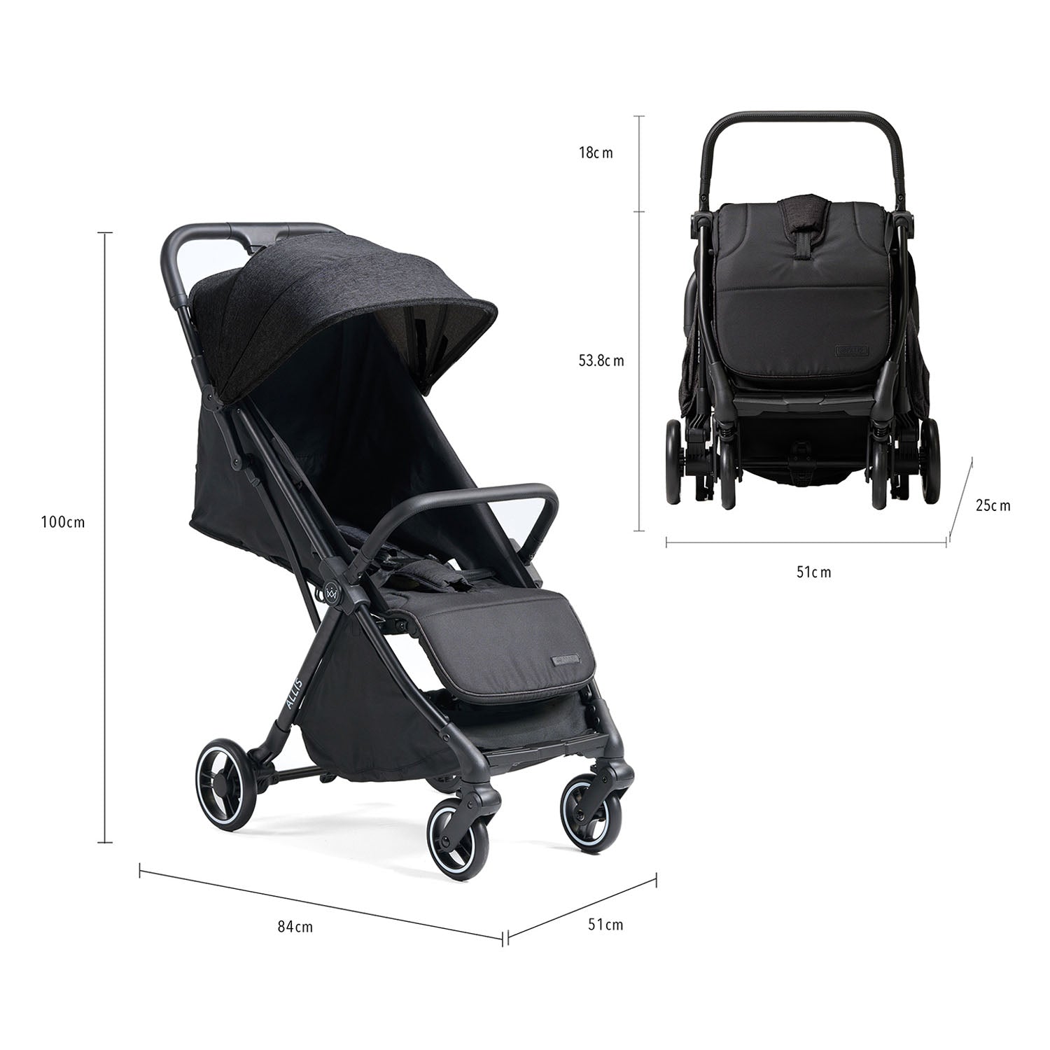 Flick Auto-Fold Stroller - Black