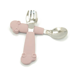 Baby Fork & Spoon Set With Rounded Steel Tips