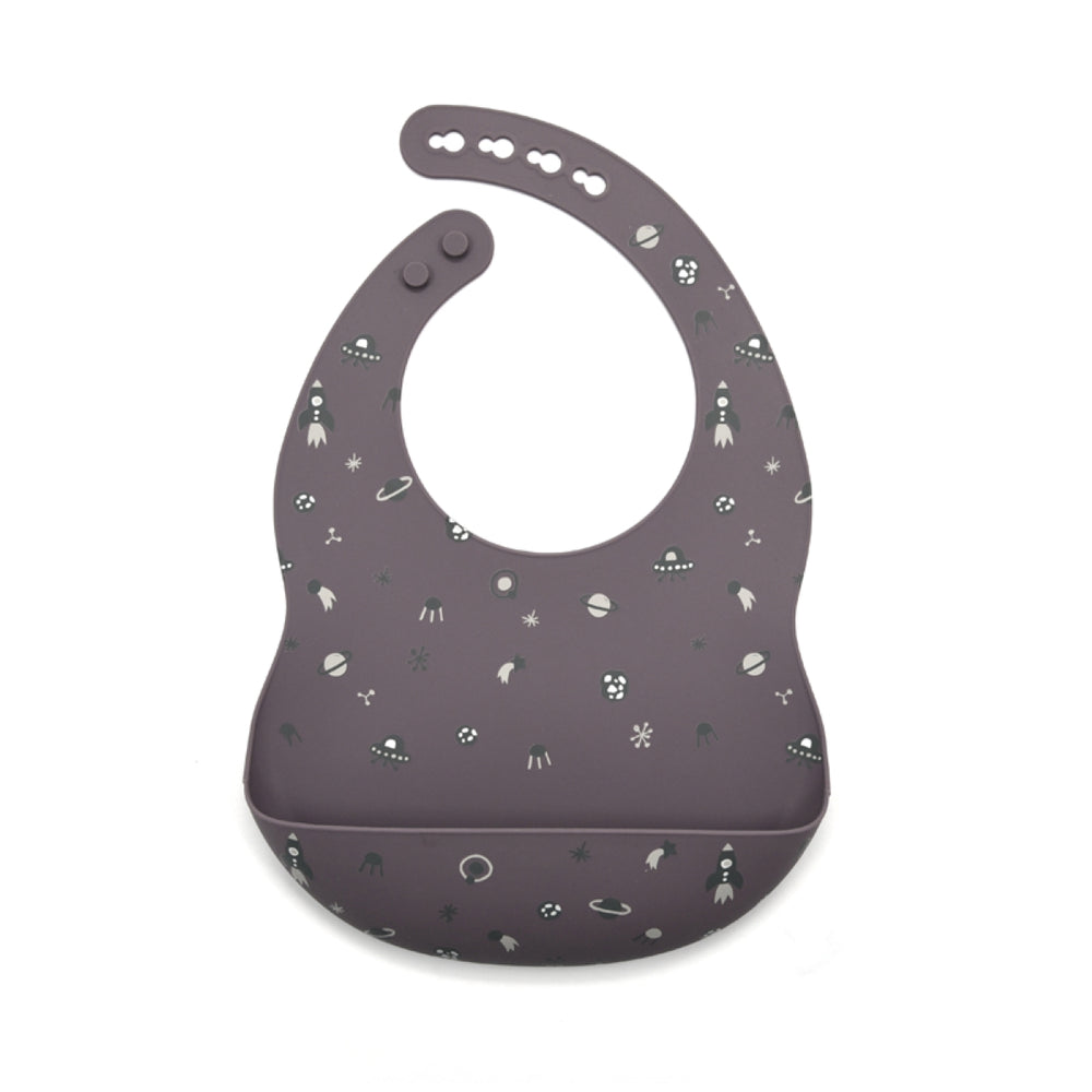 Allis Silicone Baby Bib - Rocket Design