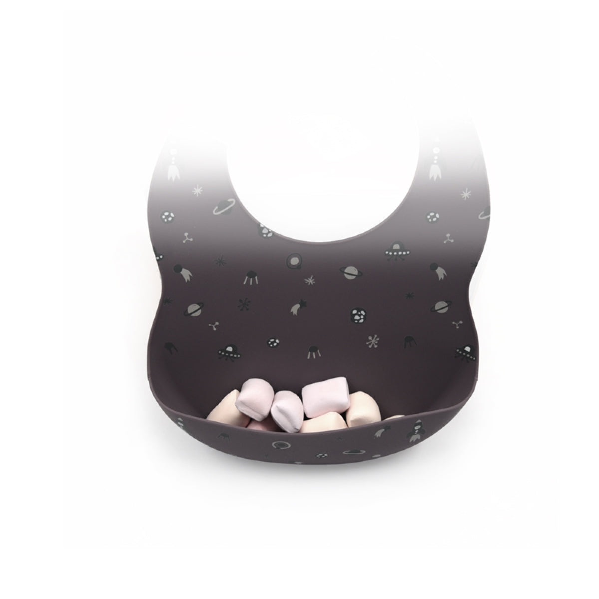 Silicone Baby Bib With Wide Pocket For Spills