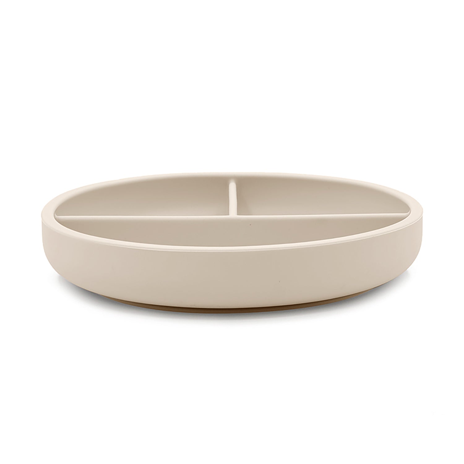 Beige Silicone Suction Divider Plate Allis Baby UK