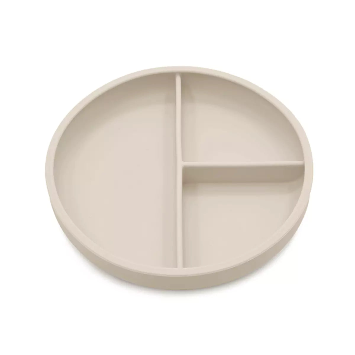 Food-Grade Silicone Suction Divider Plate - Beige