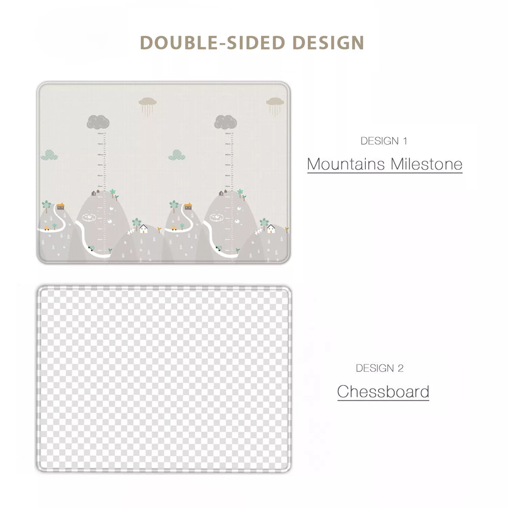 Reversible Chessboard pattern side of soft baby play mat