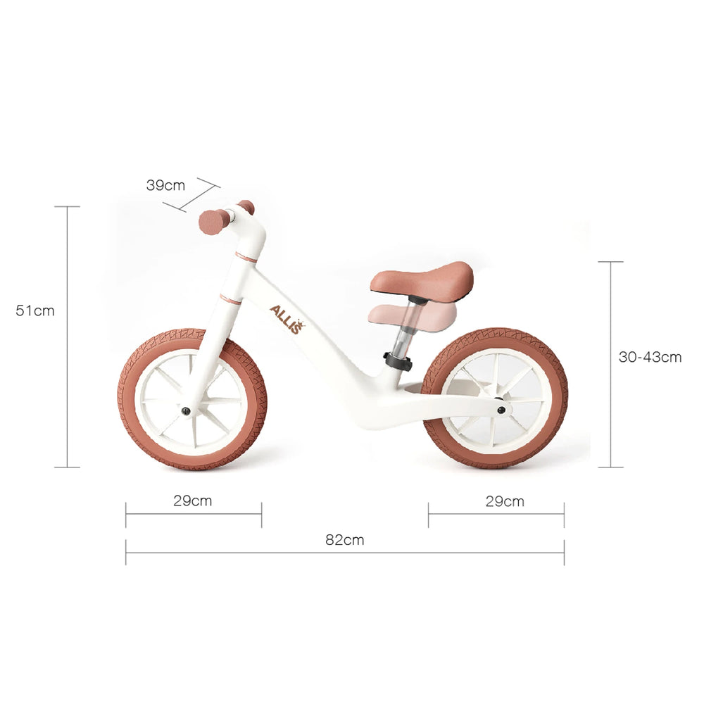 Stylish Kids Balance Bike with Minimalist Design and Leather Accents