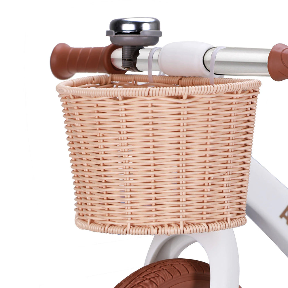 Kids bike with basket in white colour