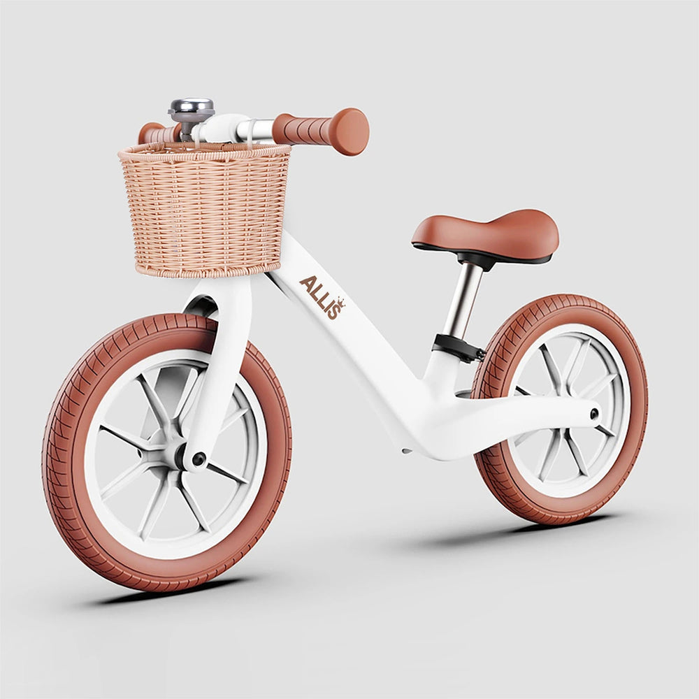 Balance bike for toddler in white colour.