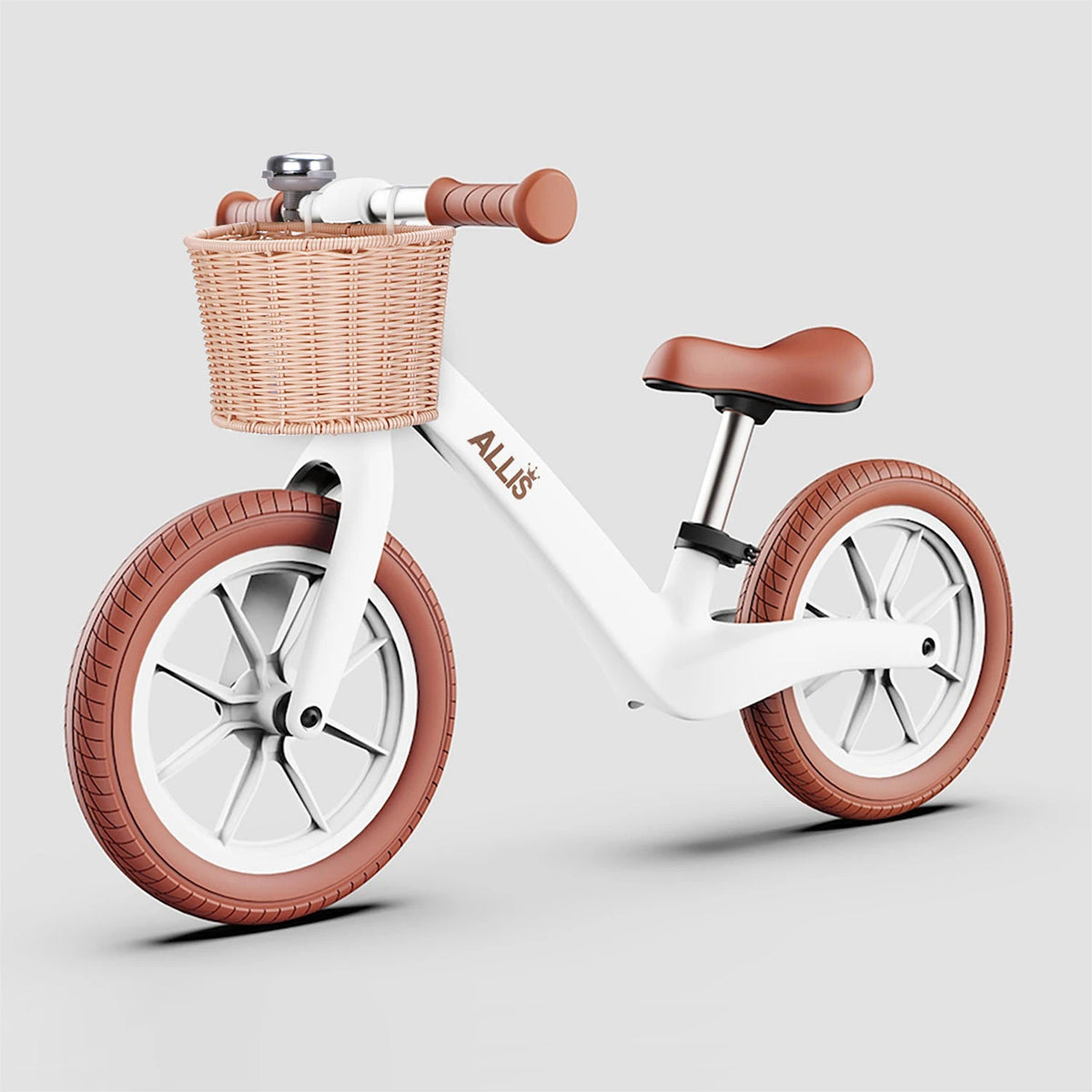 Balance bike for toddler in white colour.