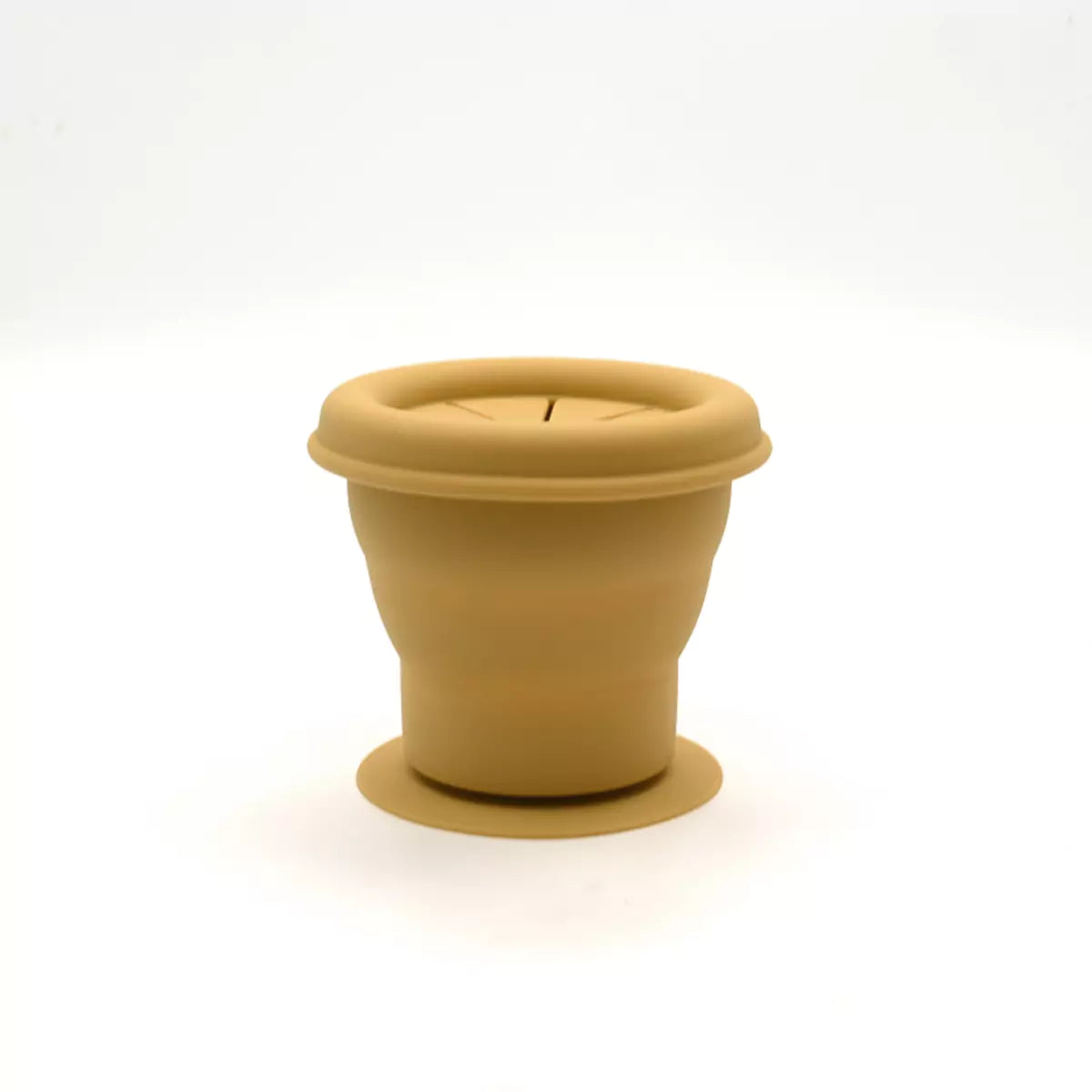 Silicone Foldable Snack Cups - Mustard