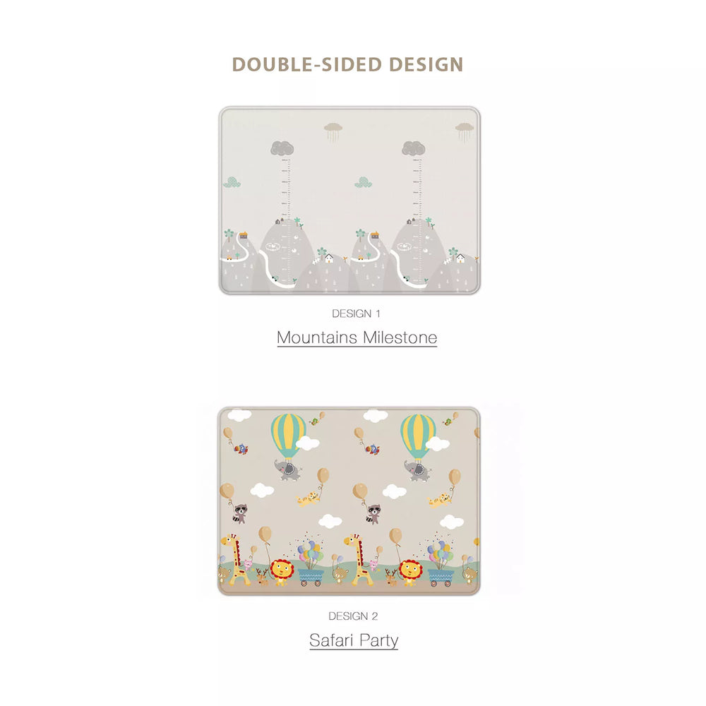 Reversible baby playmat