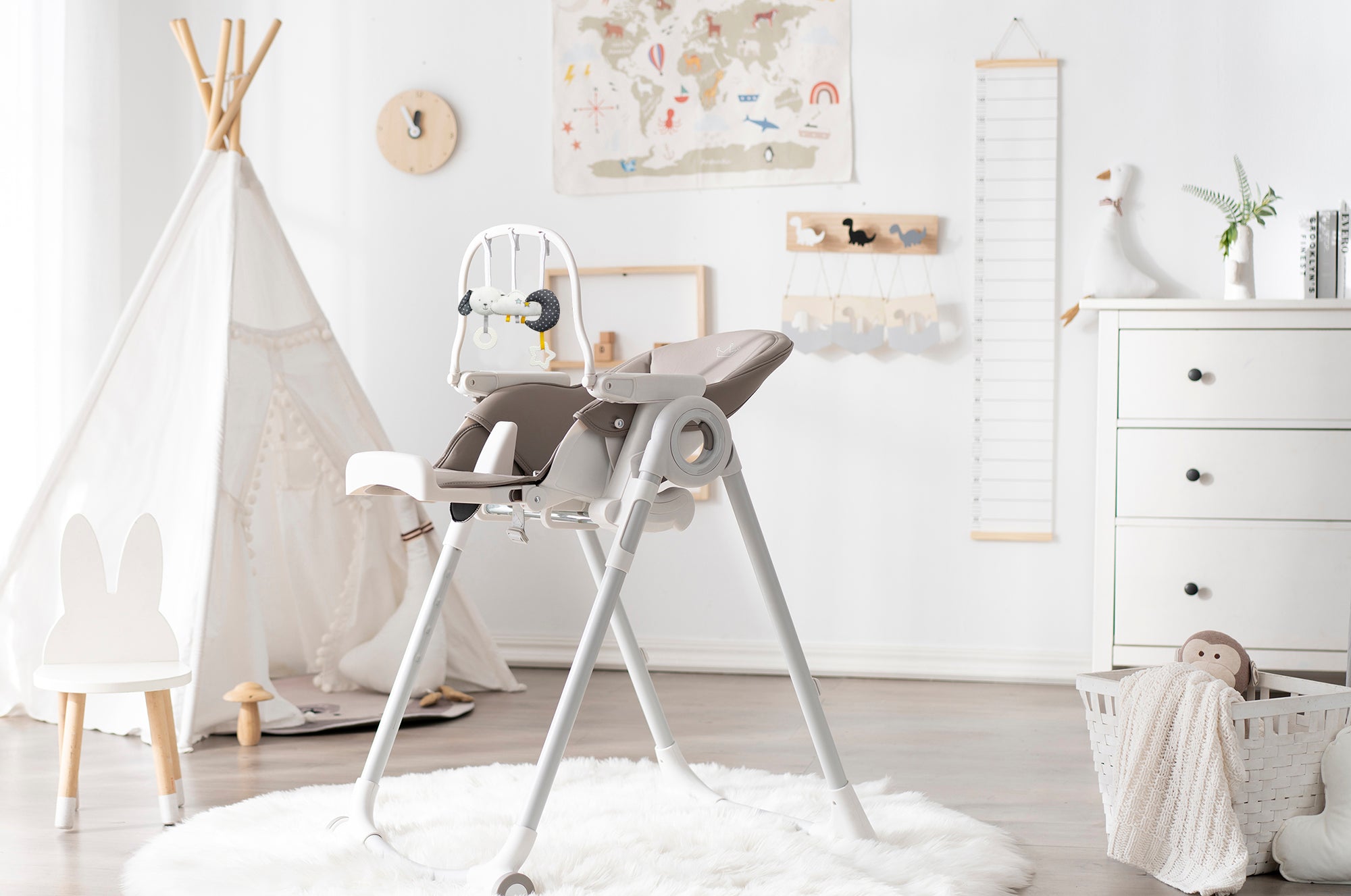 Lola Baby High Chair (Grey) - Grows with Your Child