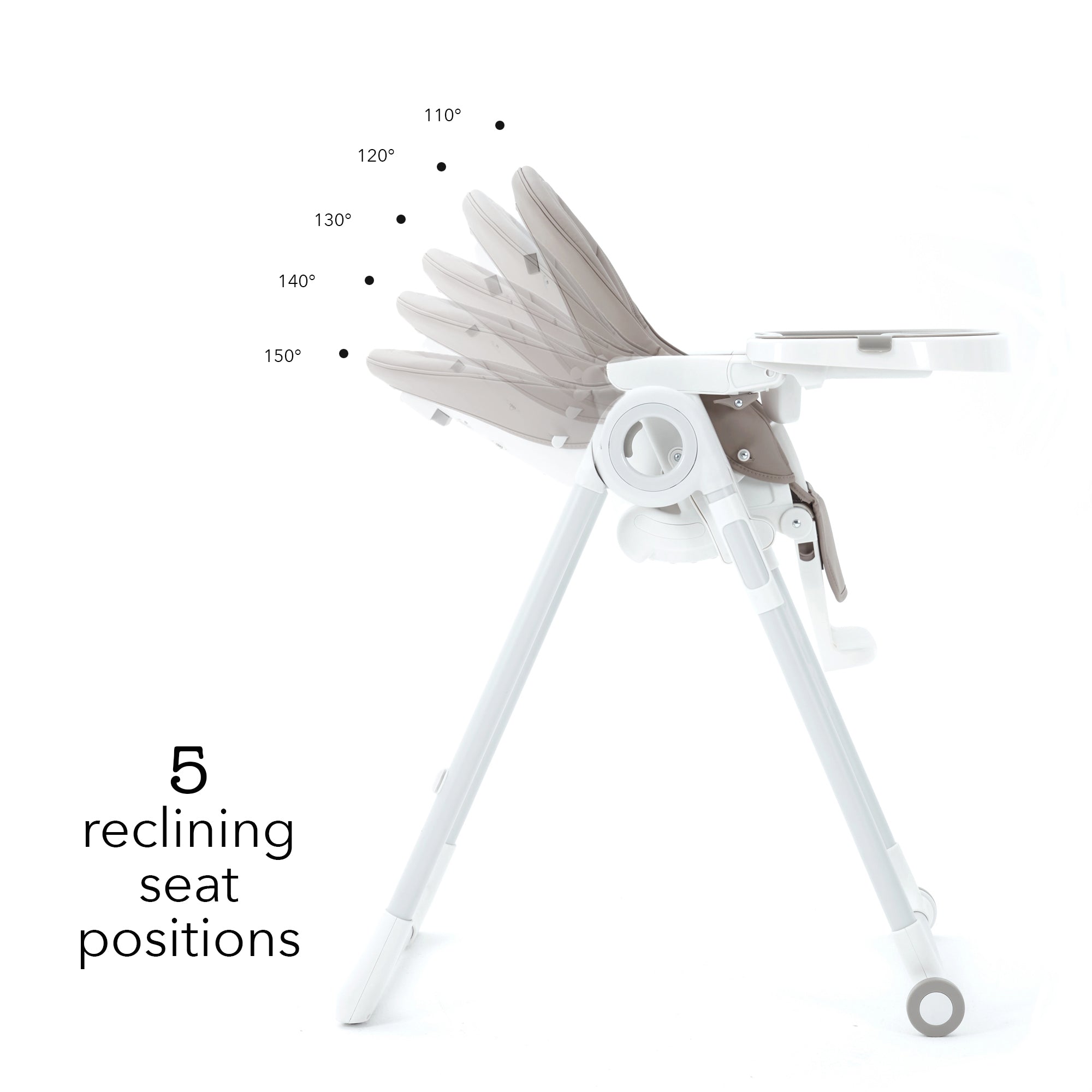 Lola Baby High Chair (Grey) - Grows with Your Child
