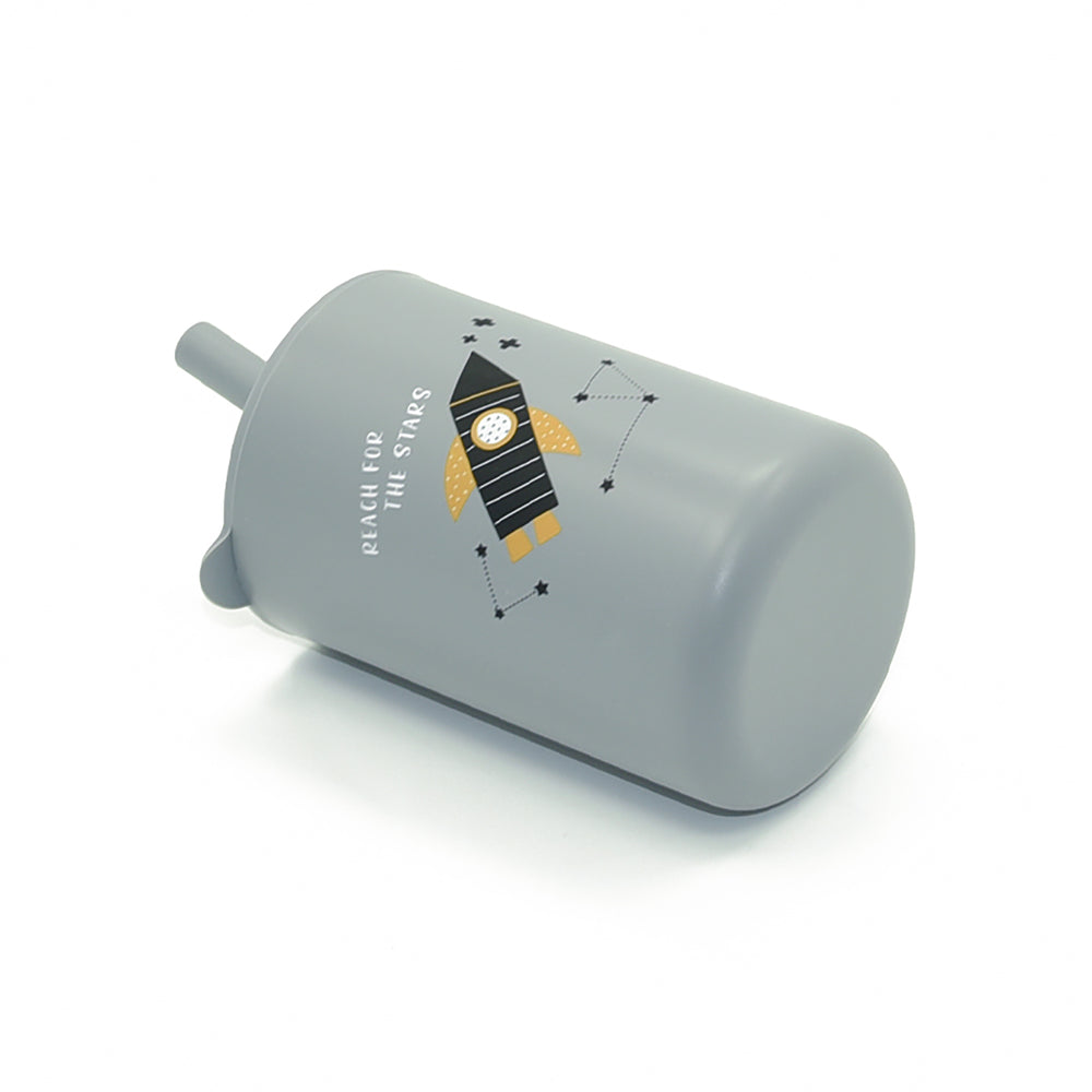 Blue Silicone Straw Cup Reach For Star