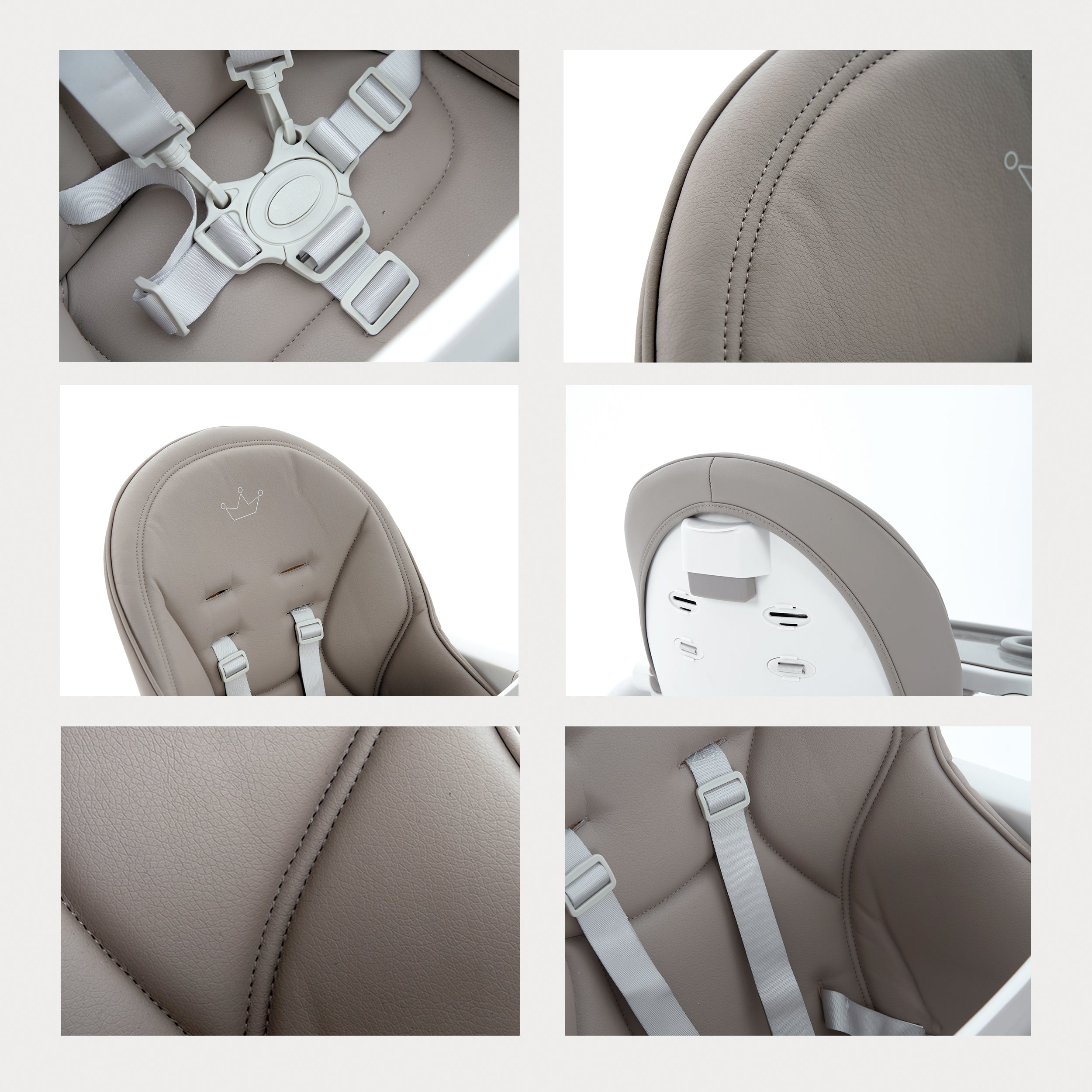 Lola Baby High Chair (Grey) - Grows with Your Child