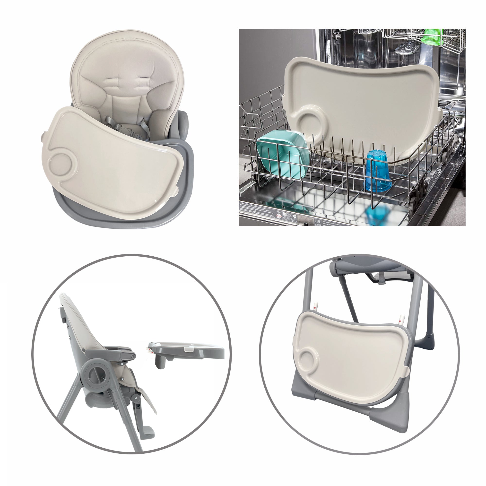Lola Baby High Chair (Grey) - Grows with Your Child